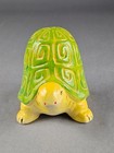 Retro Vintage Ceramic Turtle Bank Yellow Green