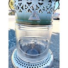 Vintage Perfection 1690 Kerosene Heater Glass Jar Metal Green White Original Euc