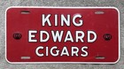 Vintage 1950   s King Edward Cigars Advertising Embossed Tin Booster License Plate