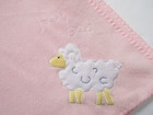 Blankets And Beyond Vtg Pink Baby Girl Security Blanket Lamb Sheep  baa Baa 