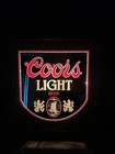 Vtg 1983 Coors Beer Lighted Mirror Wood Framed Sign 25 x20  Rocky Mtn 
