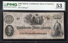 T-41 1862  100 Confederate Currency Pmg 53 Civil War Note Hundred Dollar 111484