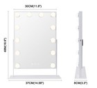 Vanitii Hollywood Vanity Makeup Mirror With 12 Led Bulbs 3 Color Lights