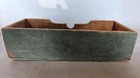 Antique Primitive Wooden Candle Display Box Original Blueish Green Paint 14 75  