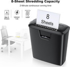 Paper Shredder For Home Use  8-sheet Stripcut Home Office Shredder  Cd credit Ca