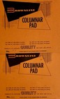 Lot Of 2 Vintage Brownline Columnar Pad Book For Home And Office