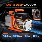 1 5hp 14 4cfm 2stage Hvac Vacuum Pump   4 Way Manifold Gauge Set For R134a R410a