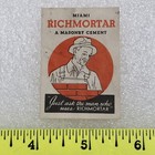 Miami Richmortar Masonry Cement 1940s Cinderella Poster Stamp