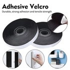 Hook   Loop Strips With Adhesive Heavy Duty Straps Tape With Sticky Back 2pc Blk