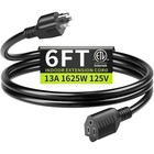 16 Gauge 6ft Extension Cord 3 Prong Power Cable Indoor Use Heavy Duty Durable