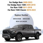 Fits Dodge Ram 1500 2009-2018 Black Factory Style Smooth Fender Flares Protector