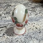 Fenton Hand Painted Limited Edition Signed Harvest Glass Egg Figurine 1996