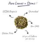 Bohemia Yerba Mate Tea Pure Loose Leaf  stems- Usda Organic   Unsmoked- 1 Pound