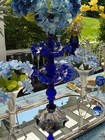 Pair Of Exquisite Antique English Silver Plate   Glass Epergne Vases     13 Inches