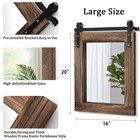 Wall Mirror Rustic Barn Door Mirrors Rectangle Wood Framed Large