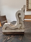 Antique Architectural Wood Corbel Bracket Salvage Chippy White Paint 15    Single