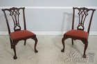 L72037  Set Of 8 American Drew Chippendale Mahogany Dining Chairs