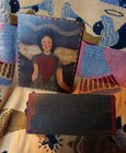 Vintage Folk Art Primitive Wood Box Signed Marina Alexee Grant Rare Decor 