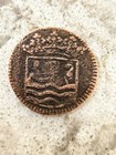 1736 Dutch East India Company Copper Coin - 1st Ny Penny - Shipwreck Sea Salvage