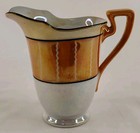 Noritake Japan Sugar Creamer Vintage Orange Art Deco Lusterware