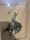 Frederic Remington Old Bill Cavalryman Western Americana Framed Art Print