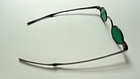 Antique 1860s Eye Glasses W  Emerald Green Lens - Civil War Era Sunglasses