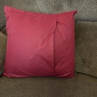 Handmade 12    Christmas Throw Pillow Crazy Quilt With Fabric Ornament Appliqu  