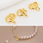 18k Gold Necklace Clasps - 5mm Spring Clasps For Jewelry Making  4mm Jump Rin   