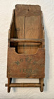 Primitive Vtg Handmade Wooden Moyer Feed Grain Scoop Bin Farm Box Metal Repairs
