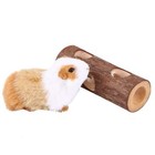Wooden Animal Tunnel Exercise Tube Chew Toy For Rabbit Ferret Hamster Guinea