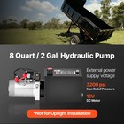 Vevor 8 Quart Hydraulic Pump Dc 12v Single Acting Dump Trailer Pump