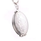 Silver Multi Photo Locket Necklace Expandable Family Memory Keepsake Pendant Gif