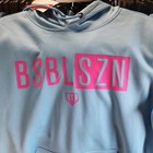 Baseball Lifestyle 101 Hoodie Top Adult Small Light Blue Pink Short Sleeve Nwt S