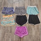 Nike Under Armour Athletic Shorts Girls Size 8 Lot Of 7 Sporty Activewear Summer