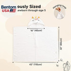 Organic Baby Towel With Hood For Girls  Boys - Soft  Absorbent  100  Cotton Hood