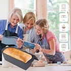 Cast Iron Bread Pan With Lid - 2lb Capacity  13x5 Inch  Large Pullman Loaf Pan