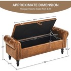 Storage Bedroom Bench For End Of Bed  Faux Leather Upholstered Storage Ottoman