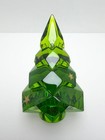 Baccarat Christmas Tree Green Crystal Figurine Gold Star Ornament Japan