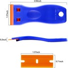 4 Pcs Plastic Razor Blade Scraper And 120 Blades  Blue 