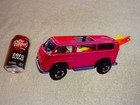 Vintage Hot Wheels Die-cut Vw Volkswagen Pink Bus 13  Metal Gasoline   Oil Sign 