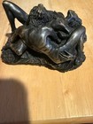 Vintage Hand Made Lovers Bronze Statue Scuplture  Signed Jm Lambeaux