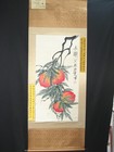Old Chinese Antique Pawnshop 100  Hand Painting Scroll Peach By Qi Baishi                 