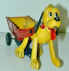 Linemar Pluto Pulling Cart Lithographed Tin Friction Powered Toy Japan 1960s Wdp