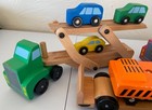 Lot Melissa And Doug Wooden Trucks  Trailers  Cars And Construction Equipment