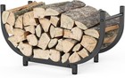 30 Inch Firewood Rack - Rustproof Indoor   Outdoor Firewood Storage Holder