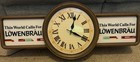 Rare Vintage Lowenbrau Light Up Beer Sign Advertising Bar Clock Working 30 