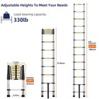 12 5ft Telescoping Ladder- Multi-purpose Aluminum Extension Ladder Adjustable   