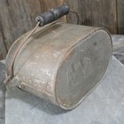 Antique Reed Tin Coal Miner s Lunchbox Lunch Pair Bucket With Cup Mining Mine