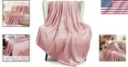 Versatile Dusty Pink Throw Blanket - Cozy Fleece For Home   Travel - 60 x50 