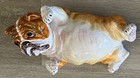 Vintage Hand Painted Terracotta Ceramic English Bulldog Made In Italy